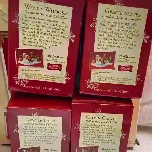 Vintage 2002 Hallmark Keepsake Ornaments Holiday Hill Set of 5 - Picture 3 of 12